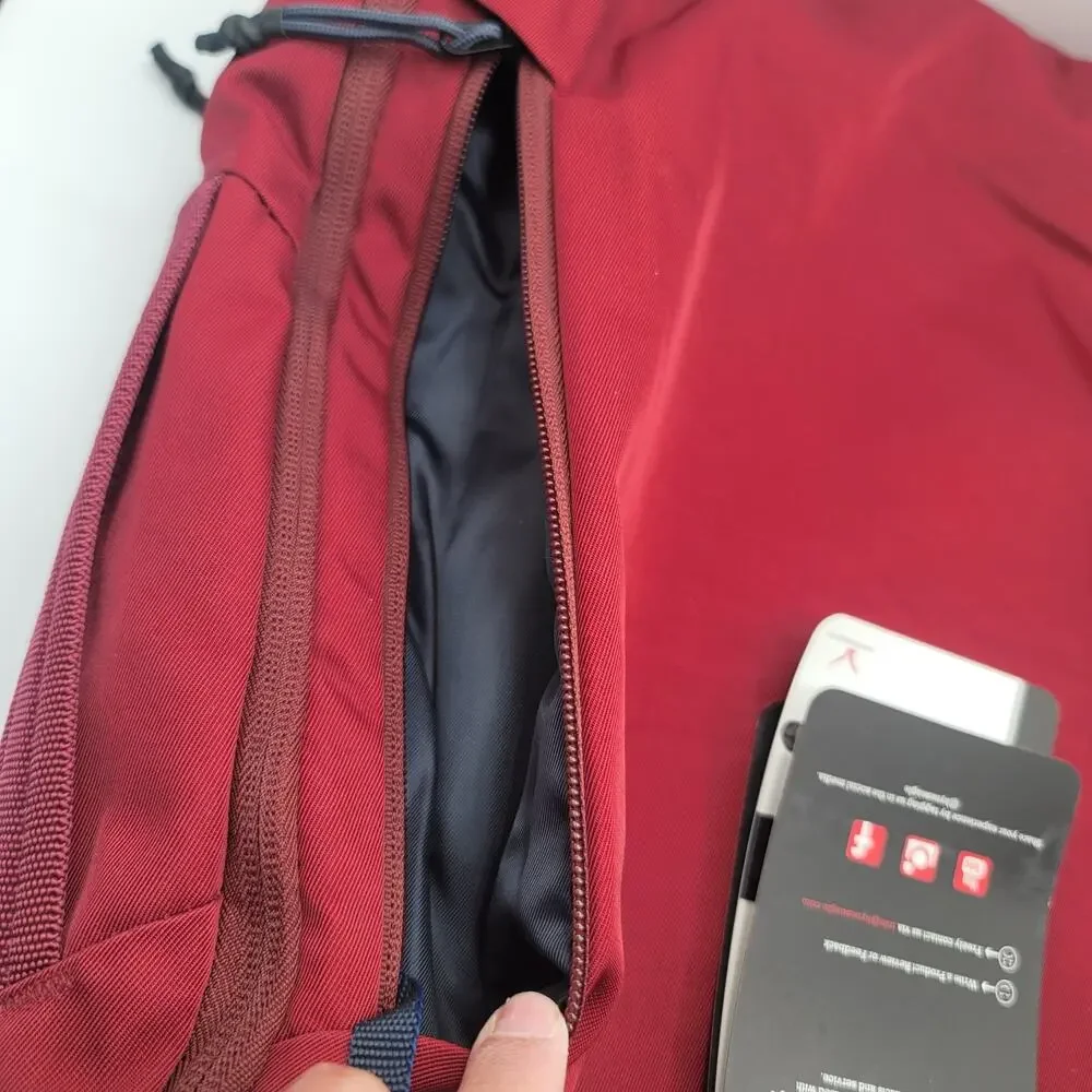 Hynes Eagle Red Travel Backpack Carry On 44L Laptop Bag New With Tags